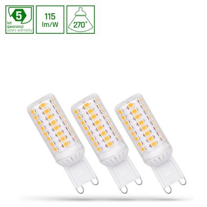 LED G9 230V 4W NW stmívatelná SMD 5LETÁ ZÁRUKA PREMIUM SPECTRUM 3 KS