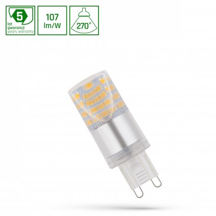 LED G9 230V 4W WW SMD 5LETÁ ZÁRUKA PREMIUM SPECTRUM