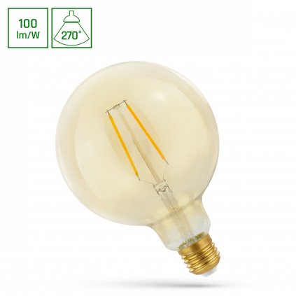 LED GLOB G125 5,5W E-27 COG 230V CCT(1700K-2700K)+DIMM Oranžová WI-FI/BT SPEKTRUM SMART