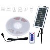Solární LED pásek 5m,panel 4,5V,aku 3,7V/2400mAh,IP65