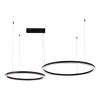 Immax NEO FINO NEW Smart závěsné svítidlo 2 kruhy, 60+80cm, 93W, černé, Zigbee 3.0
