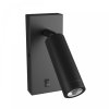 MADARA SLIM MR11 VYPÍNACÍ NÁSTĚNNÉ SVÍTIDLO 230V IP20 38X95 + PATICE 140X60X25 ČERNÁ