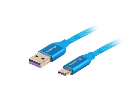 Lanberg CA-USBO-21CU-0010-BL USB kabel 1 m USB 2.0 USB A USB C Modrá