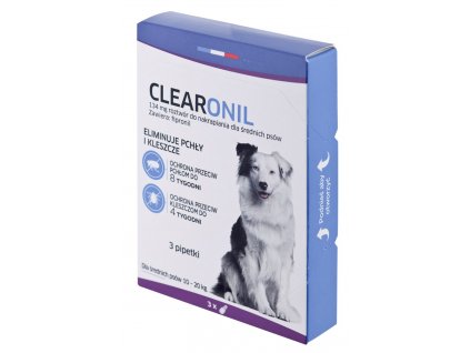 FRANCODEX Clearonil Medium breed - kapky proti parazitům pro psy - 3 x 134 mg