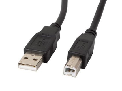 Lanberg CA-USBA-11CC-0010-BK USB kabel 1 m 2.0 USB B Černá