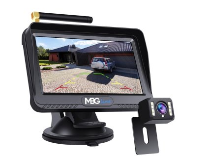 Zpětná kamera + 4,3" monitor MBG LINE D-435 + 009S bezdrátové připojení až na 40 m Černá