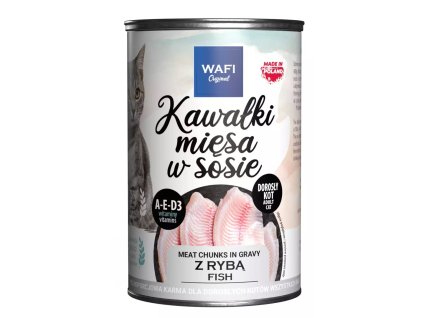 WAFI Meat chunks in gravy Fish - mokré krmivo pro kočky - 415 g