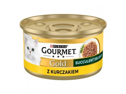 PURINA Gourmet Gold Succulent Delights Chicken - mokré krmivo pro kočky - 85g
