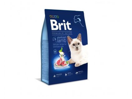 BRIT Premium by nature Sterilized Jehněčí - suché krmivo pro kočky - 8 kg