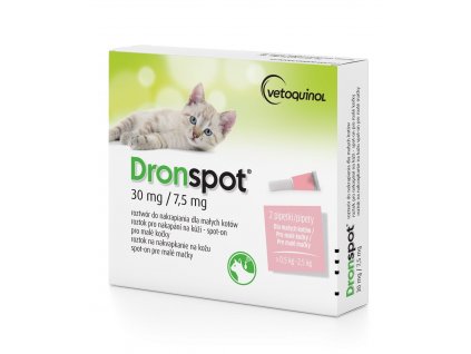 VETOQUINOL Dronspot - odčervovací kapky pro kočky 0,5-2,5 kg