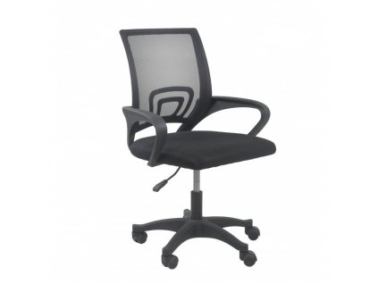 Topeshop FOTEL MORIS CZERŃ kancelářská a počítačová židle Polstrované sedadlo Síťové opěradlo zad