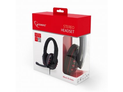 Gembird GHS-402 sluchátka / náhlavní souprava Sluchátka s mikrofonem Kabel Přes hlavu Hraní Černá