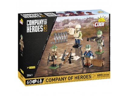COBI 3041 Company of Heroes 3. Figurines of 4 soldiers with accessories 60 bricks