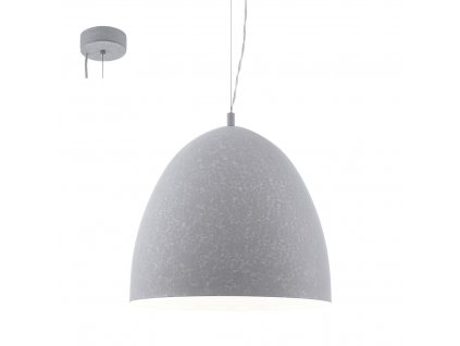 SARABIA GREY PENDANT LUMINAIRE 1X E27/ MAX 60W IP20 STEEL