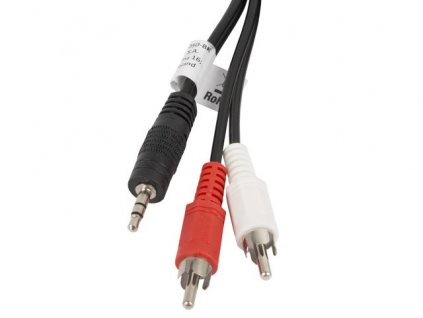 Lanberg CA-MJRC-10CC-0050-BK audio kabel 5 m 3.5mm 2 x RCA Černá