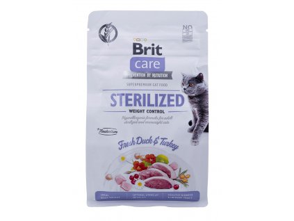 BRIT Care Grain-Free Sterilized Weight Control - suché krmivo pro kočky - 400 g