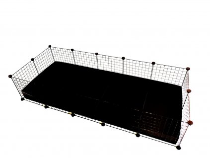 C&C 5x2 modulární klec pro prasata, králíky a ježky, černá, 180 x 75 x 37 cm