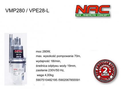 NAC DIAPHRAGM PUMP 280W VPE28-L