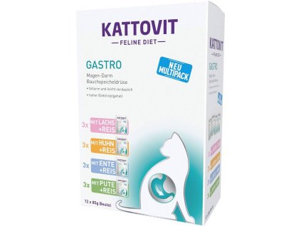 KATTOVIT Feline Diet Gastro - mokré krmivo pro kočky - 12 x 85g