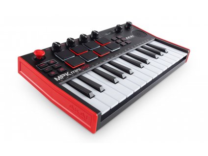 AKAI MPK Mini Play MK3 Ovládací klávesnice Kontrolér MIDI USB Černá, červená