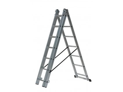 AWTOOLS ALUMINIUM LADDER 3x12 STEPS 150KG ADAPTATION FOR STAIRS