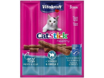 VITAKRAFT CatStick Mini with flounder and Omega-3 - pamlsek pro kočky - 3 kusů