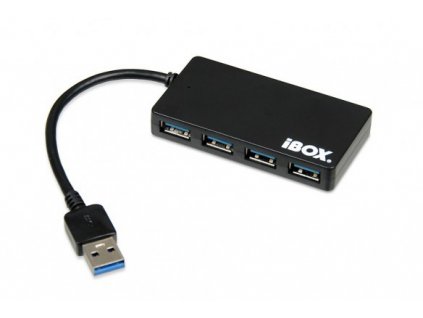 iBox IUH3F56 rozbočovač rozhraní USB 3.2 Gen 1 (3.1 Gen 1) Type-A 5000 Mbit/s Černá