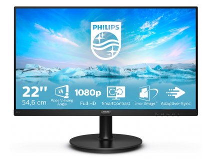 Philips V Line 221V8A/00 LED display 54,6 cm (21.5") 1920 x 1080 px Full HD Černá
