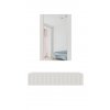 Toaletní stolek se zrcadlem PAFOS 80x41,6x100 bílý matný