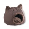 GO GIFT pelíšek pro kočky - hnědý - 40x40x34 cm