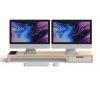Stojan pro dva monitory s univerzálním bezdrátovým nabíjením POUT EYES 9 Bílá barva