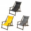 Sun lounger with armrest and cushion GreenBlue Premium GB283 black