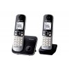 Panasonic KX-TG6812 DECT telefon Identifikace volajícího Černá, Stříbrná