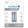 Nabíjecí baterie everActive Ni-MH R03 AAA 800 mAh Silver Line - 2 kusy