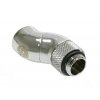 Bitspower Adapter 90 Degree G1/4 Inch Female to G1/4 Inch Female - 2x Rotatable, Glossy Silver