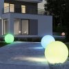 Zahradní solární LED lampa volně stojící GB165 25x25x58cm koule, plné barvy LED
