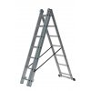 AWTOOLS ALUMINIUM LADDER 3x10 STEPS 150KG ADAPTATION FOR STAIRS