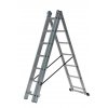 AWTOOLS ALUMINUM LADDER 3x14 STEPS 150KG ADAPTATION FOR STAIRS