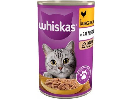 389199 whiskas with chicken in jelly mokre krmivo pro kocky 400g