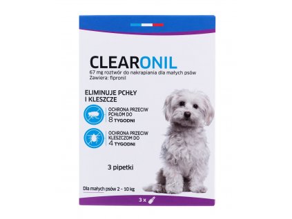 520527 francodex clearonil small breed kapky proti parazitum pro psy 3 x 67 mg