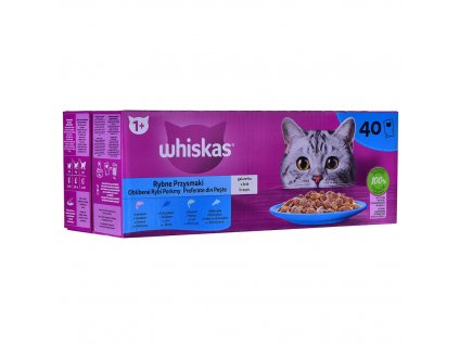 519765 whiskas fish favourites in jelly mokre krmivo pro kocky 40x85 g