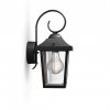 458313 buzzard black wall luminaire facade wall lamp 1x e27 60w ip44 aluminum glass