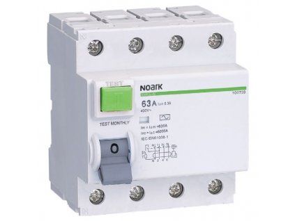 chránič 4P 40A 30mA Ex9CL-N 6kA proudový NOARK 108332