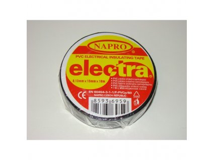 páska PVC 0,13mmx15mmx10m ELECTRA černá/bílá