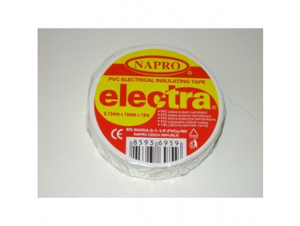 páska  PVC 0,13mmx15mmx10m ELECTRA bílá
