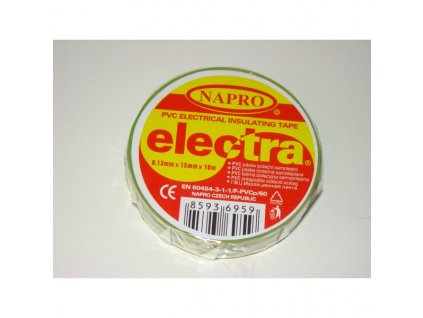 páska  PVC 0,13mmx15mmx10m ELECTRA žluto-zelená
