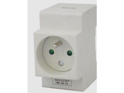 zásuvka 230V 16A 2P+E modulární C60-DA