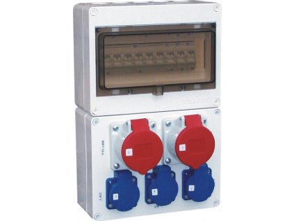 skříň zásuvková RJ030232 3x230V/16A 2x400V/32A/5P IP44