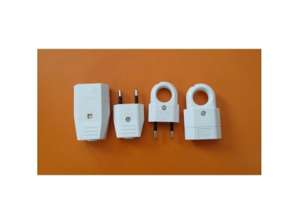 spojka plochá 1xEURO, 250V, 10A(zásuvka)-ucho