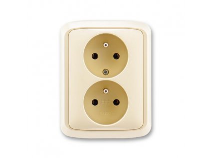 zásuvka 2-násobná 5512A-2349 C slonovinová kost TANGO